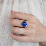 Lapis Lazuli Ring ~ Sterling Silver 925 ~ Handmade ~ Gemstone ~ Everyday ~Solitaire ~Hippie ~Bohemian ~MR340