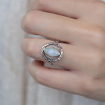 Moonstone Ring ~ Sterling Silver 925 ~ Handmade ~ Gemstone ~ Statement ~ Everyday ~ Hippie ~Bohemian~June Birthstone~MR342
