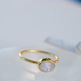 Moonstone Ring~ Gold Plated over Sterling Silver 925 ~ Handmade ~ Gemstone ~ Hippie ~Bohemian~June Birthstone~MR345