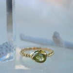 Peridot Gold Ring ~ Delicate ~ 18k Gold Plated over Sterling Silver ~ Handmade ~ Gemstone~Statement ~Everyday~Bohemian~Stackable MR352