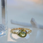 Peridot Gold Ring ~ Delicate ~ 18k Gold Plated over Sterling Silver ~ Handmade ~ Gemstone~Statement ~Everyday~Bohemian~Stackable MR352