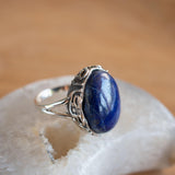 Lapis Lazuli Ring ~ Sterling Silver 925 ~ Handmade ~ Gemstone ~ Everyday ~Solitaire ~Hippie ~Bohemian ~MR339