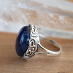 Lapis Lazuli Ring ~ Sterling Silver 925 ~ Handmade ~ Gemstone ~ Everyday ~Solitaire ~Hippie ~Bohemian ~MR339