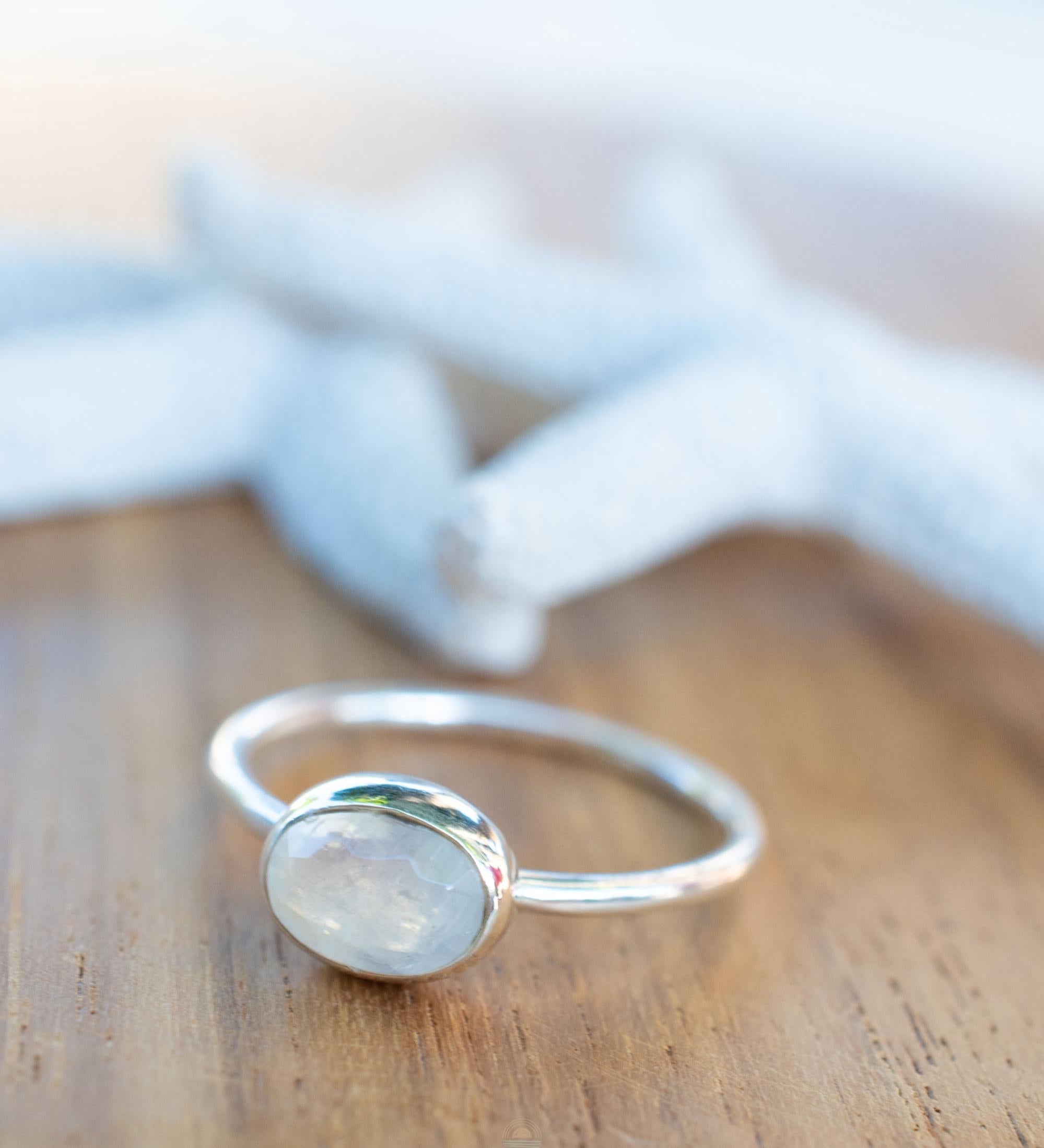 Moonstone Ring~ Sterling Silver 925 ~ Handmade ~ Gemstone ~ Hippie ~Bohemian~June Birthstone~MR346