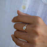 Moonstone Ring~ Sterling Silver 925 ~ Handmade ~ Gemstone ~ Hippie ~Bohemian~June Birthstone~MR346