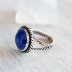 Lapis Lazuli Ring ~ Sterling Silver 925 ~ Handmade ~ Gemstone ~ Everyday ~Solitaire ~Hippie ~Bohemian ~MR340