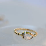 Moonstone Ring~ Gold Plated over Sterling Silver 925 ~ Handmade ~ Gemstone ~ Hippie ~Bohemian~June Birthstone~MR351