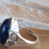 Lapis Lazuli Ring ~ Sterling Silver 925 ~ Handmade ~ Gemstone ~ Everyday ~Solitaire ~Hippie ~Bohemian ~MR339