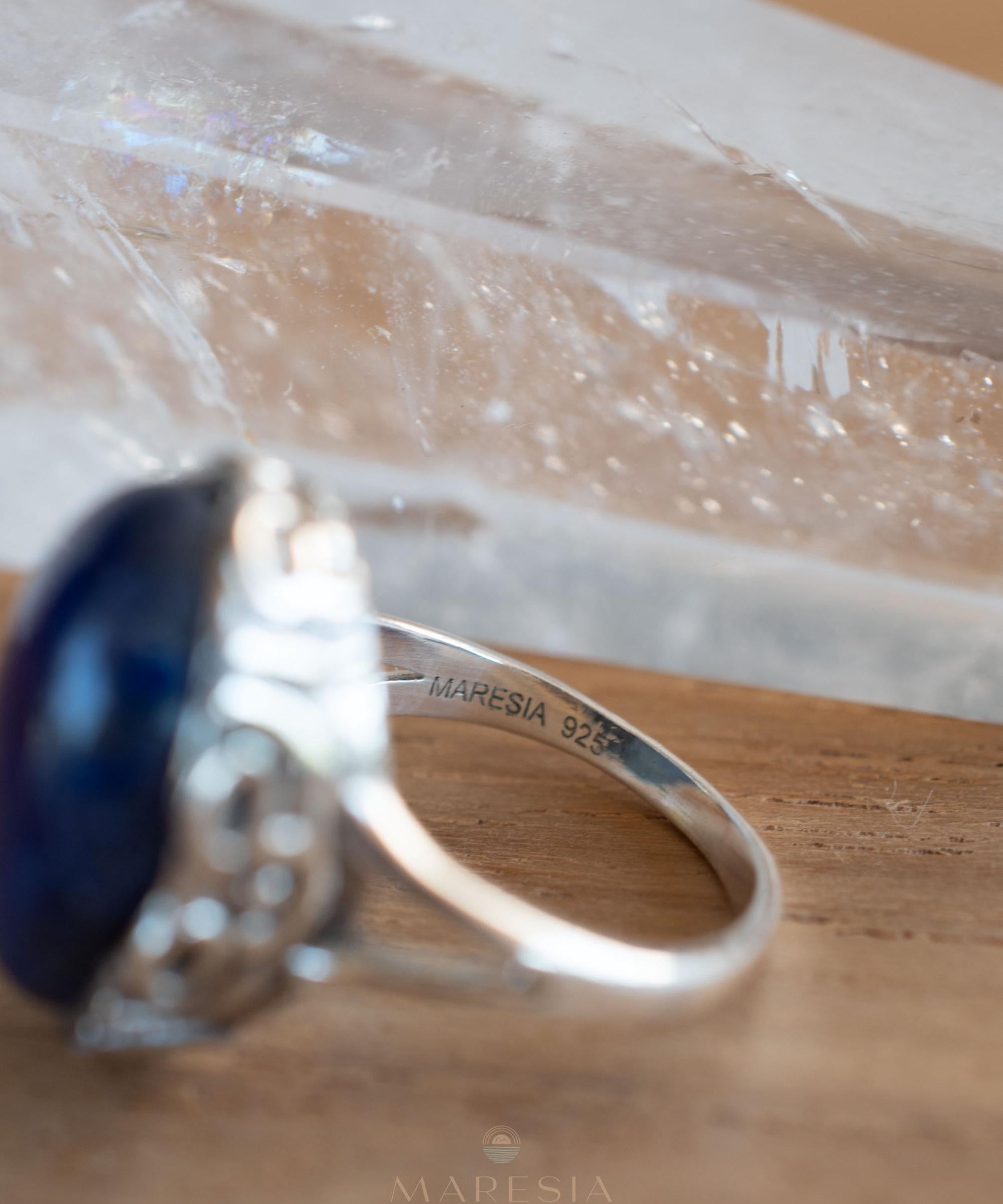 Lapis Lazuli Ring ~ Sterling Silver 925 ~ Handmade ~ Gemstone ~ Everyday ~Solitaire ~Hippie ~Bohemian ~MR339