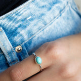 Turquoise Ring ~ Gemstone ~ Natural ~ Sterling Silver 925~ Jewelry ~ Handmade ~ December Birthstone MR348