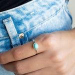 Turquoise Ring ~ Gemstone ~ Natural ~ Sterling Silver 925~ Jewelry ~ Handmade ~ December Birthstone MR348