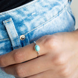 Turquoise Ring ~ Gemstone ~ Natural ~ Sterling Silver 925~ Jewelry ~ Handmade ~ December Birthstone MR348