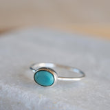 Turquoise Ring ~ Gemstone ~ Natural ~ Sterling Silver 925~ Jewelry ~ Handmade ~ December Birthstone MR348
