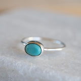 Turquoise Ring ~ Gemstone ~ Natural ~ Sterling Silver 925~ Jewelry ~ Handmade ~ December Birthstone MR348