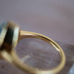 Copper Turquoise Ring ~ Gemstone ~ Natural ~ 18k Gold Plated ~ Jewelry ~ Handmade ~ Boho ~ December Birthstone MR356