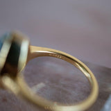 Copper Turquoise Ring ~ Gemstone ~ Natural ~ 18k Gold Plated ~ Jewelry ~ Handmade ~ Boho ~ December Birthstone MR356