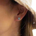 Delicate Moonstone Earrings ~ Sterling Silver 925 ~ Gemstone ~ Post ~ Stud ~Handmade ~ Jewelry ~ Gift For Her ~ Maresia ME017