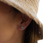 Delicate Moonstone Earrings ~ Sterling Silver 925 ~ Gemstone ~ Post ~ Stud ~Handmade ~ Jewelry ~ Gift For Her ~ Maresia ME017