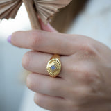 Moonstone Ring ~ 18k Gold Plated ~ Jewelry ~ Handmade ~ Boho ~ Natural gemstone ~ MR359