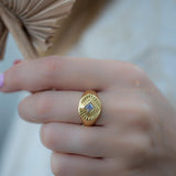 Moonstone Ring ~ 18k Gold Plated ~ Jewelry ~ Handmade ~ Boho ~ Natural gemstone ~ MR359