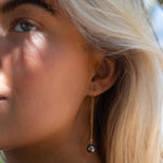 Tahitian Pearl Earrings ~ 14k Gold Filled ~ Threader earrings ~ Jewelry ~ Natural ~ Organic ~ Everyday ~ ME226