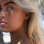Tahitian Pearl Earrings ~ 14k Gold Filled ~ Threader earrings ~ Jewelry ~ Natural ~ Organic ~ Everyday ~ ME226