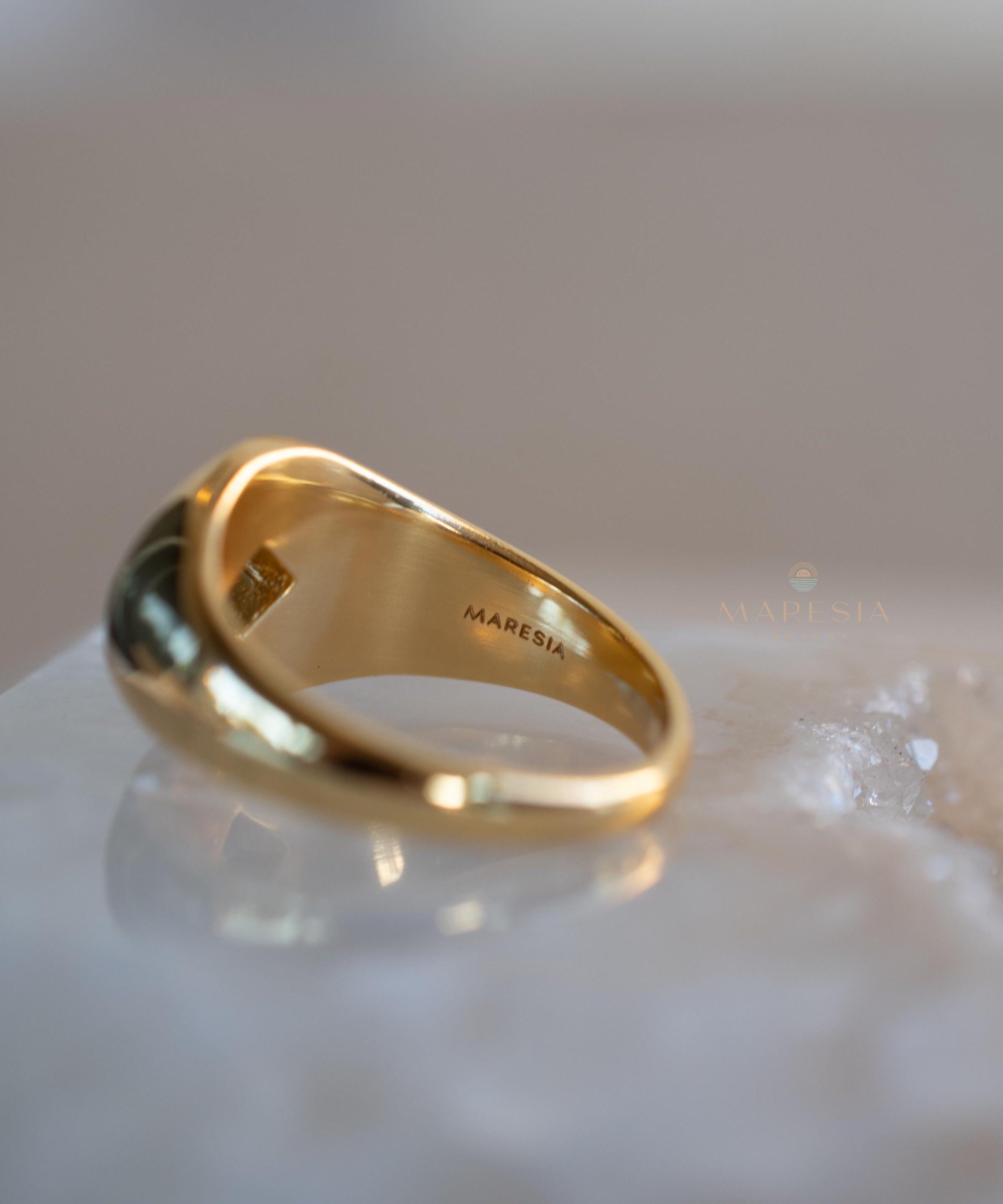 Rainbow Labradorite Ring ~ Rectangular Stone~ Gemstone ~ Natural ~ 18k Gold Plated ~ Jewelry ~ Handmade ~ February Birthstone ~ MR357