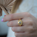 Moonstone Ring ~ 18k Gold Plated ~ Jewelry ~ Handmade ~ Boho ~ Natural gemstone ~ MR359