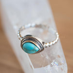 Turquoise Ring ~ Sterling Silver 925 ~ Handmade ~ Everyday ~Delicate ~Gift for her ~Boho ~ Hippie ~Bohemian~MR243