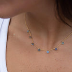 Labradorite Necklace ~ Gold Plated 18k ~ Jewelry ~ Gift For Her ~ Minimalist~ Handmade~ Thin Chain~ Delicate ~Layered ~ MN