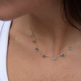 Labradorite Necklace ~ Gold Plated 18k ~ Jewelry ~ Gift For Her ~ Minimalist~ Handmade~ Thin Chain~ Delicate ~Layered ~ MN