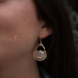 Rose Quartz 18k Gold Plated Earrings ~ Gemstone ~ Dangle Earrings ~ Handmade ~ Jewelry ~ Gift for her ~ ME187