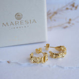 Delicate small hoop Earrings ~ Stud ~ Jewelry ~ 18k Gold Plated ~ Minimalist Everyday ~ Gift for Her ~ Boho ~ Hippie ~ ME034