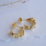 Delicate small hoop Earrings ~ Stud ~ Jewelry ~ 18k Gold Plated ~ Minimalist Everyday ~ Gift for Her ~ Boho ~ Hippie ~ ME034