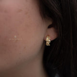 Delicate small hoop Earrings ~ Stud ~ Jewelry ~ 18k Gold Plated ~ Minimalist Everyday ~ Gift for Her ~ Boho ~ Hippie ~ ME034