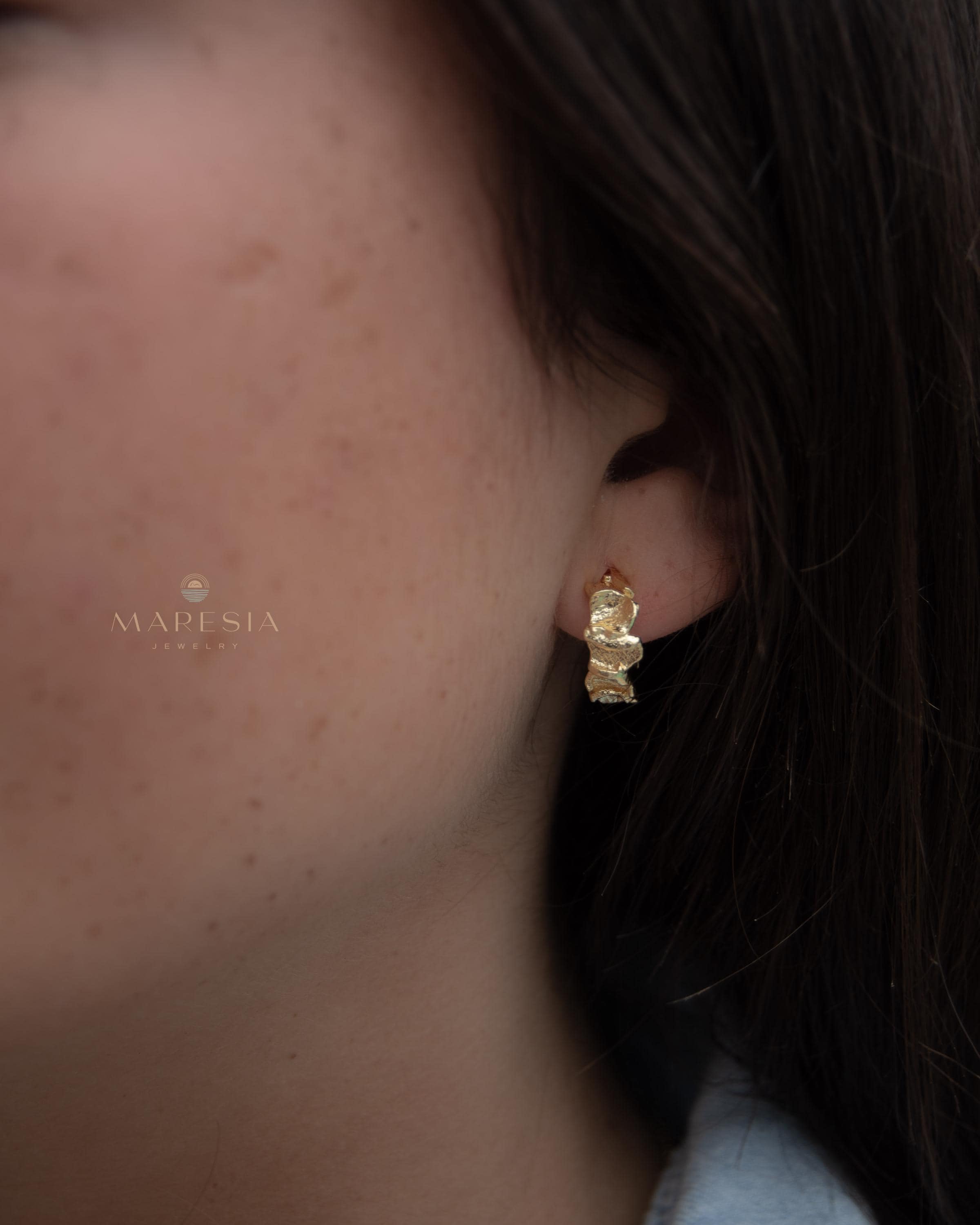 Delicate small hoop Earrings ~ Stud ~ Jewelry ~ 18k Gold Plated ~ Minimalist Everyday ~ Gift for Her ~ Boho ~ Hippie ~ ME034