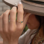 Green Tourmaline Hydro Ring ~ Rectangular Stone ~ 18k Gold Plated ~ Jewelry ~ Handmade ~ Boho ~ MR364