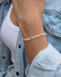 Moonstone Bracelet ~ Gold Plated 18k ~ Handmade ~ Hippie ~Bohemian ~Jewelry ~Stackable MB065