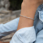 Labradorite Bracelet ~ Gold Plated 18k ~ Handmade ~ Hippie ~Bohemian ~Jewelry ~Stackable MB066