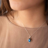 Copper Turquoise Necklace ~ Sterling Silver ~ MN173B