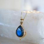 Moonstone, Labradorite, Larimar or Turquoise Pendant ~ Gold Plated over Sterling Silver ~ Necklace ~ minimalist ~ Delicate ~Everyday ~MN172A