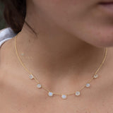 Moonstone Necklace ~ Gold Plated 18k ~ Jewelry ~ Gift For Her ~ Minimalist~ Handmade~ Thin Chain~ Delicate ~Layered ~ MN200
