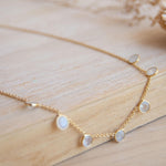 Moonstone Necklace ~ Gold Plated 18k ~ Jewelry ~ Gift For Her ~ Minimalist~ Handmade~ Thin Chain~ Delicate ~Layered ~ MN200