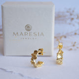 Delicate small hoop Earrings ~ Stud ~ Jewelry ~ 18k Gold Plated ~ Minimalist Everyday ~ Gift for Her ~ Boho ~ Hippie ~ ME034