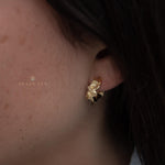 Delicate small hoop Earrings ~ Stud ~ Jewelry ~ 18k Gold Plated ~ Minimalist Everyday ~ Gift for Her ~ Boho ~ Hippie ~ ME034