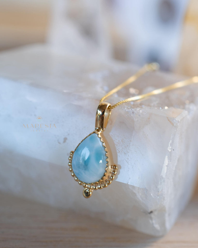 Moonstone, Labradorite, Larimar or Turquoise Pendant ~ Gold Plated over Sterling Silver ~ Necklace ~ minimalist ~ Delicate ~Everyday ~MN172A