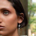 Moonstone & Fresh Water Pearl Tear Drop Earrings ~ Gold Plated ~Dangle ~ Jewelry ~ Organic ~ Everyday~ Delicate~ minimalist Boho ~ ME088