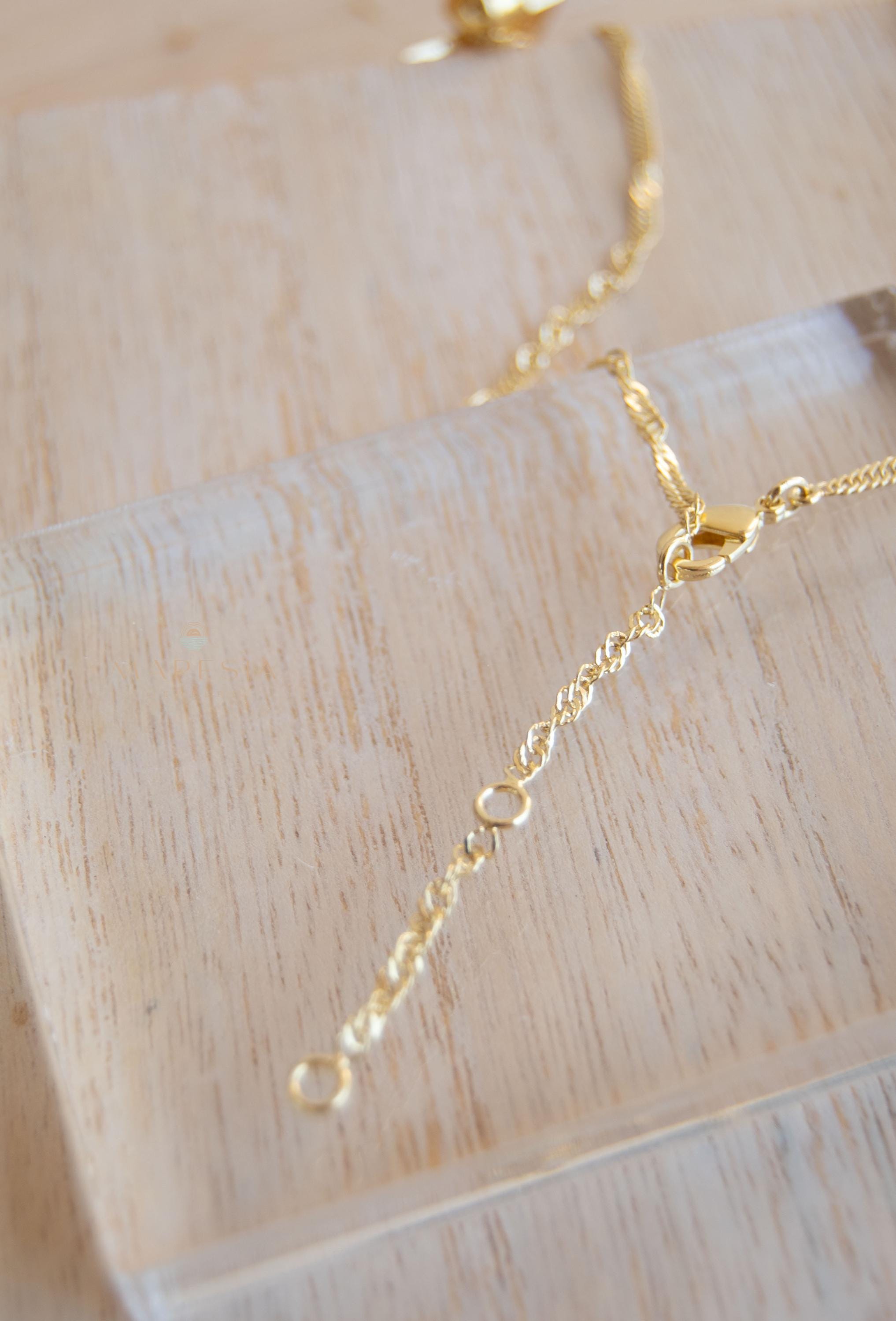 Moonstone & Labradorite Necklace ~ Charm ~ Gold plated 18k ~ Bohemian ~ Statement necklace ~ MN197