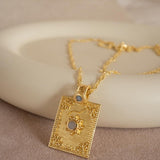 Moonstone & Labradorite Necklace ~ Charm ~ Gold plated 18k ~ Bohemian ~ Statement necklace ~ MN197