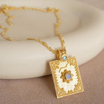 Moonstone & Labradorite Necklace ~ Charm ~ Gold plated 18k ~ Bohemian ~ Statement necklace ~ MN197